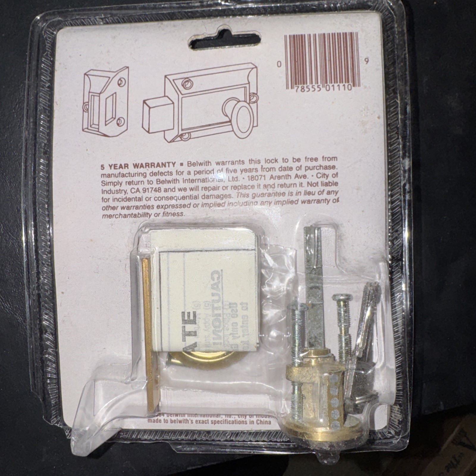 Belwith Deadbolt Night Latch Brass 1110 5 Pin New