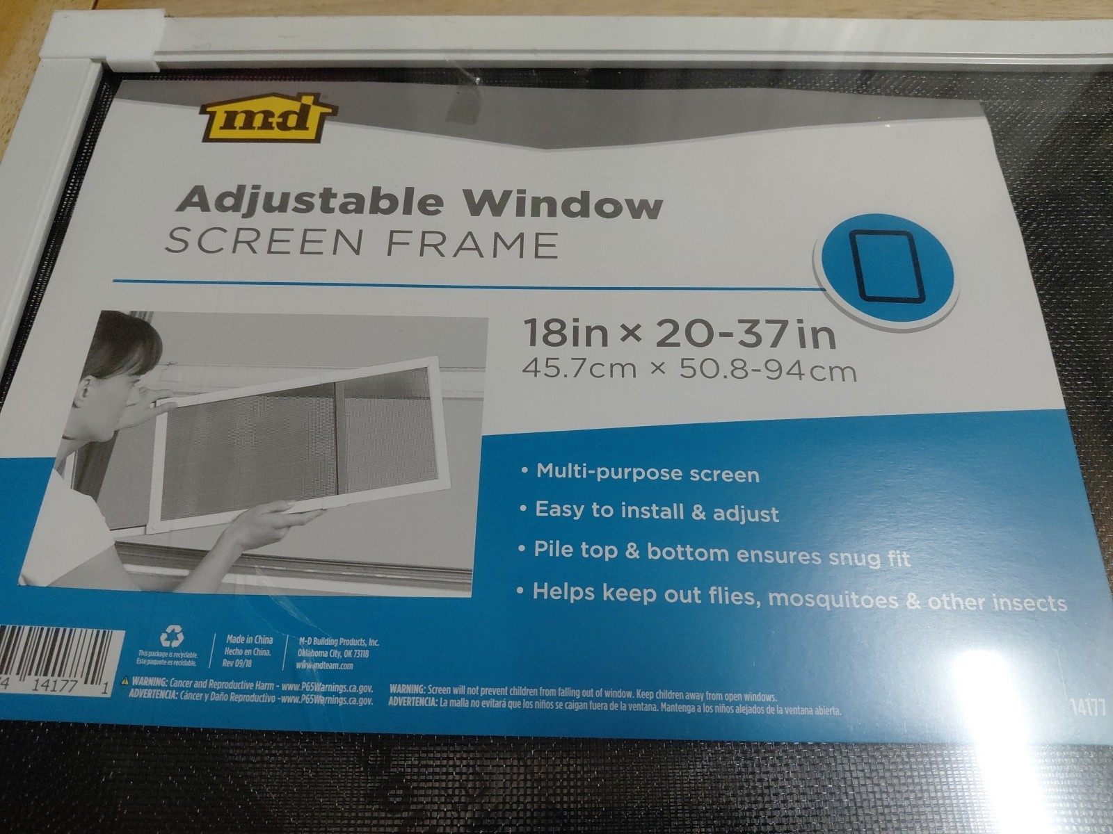 (3) MD Adjustable Window Screen Frames 18 In X 20-37in