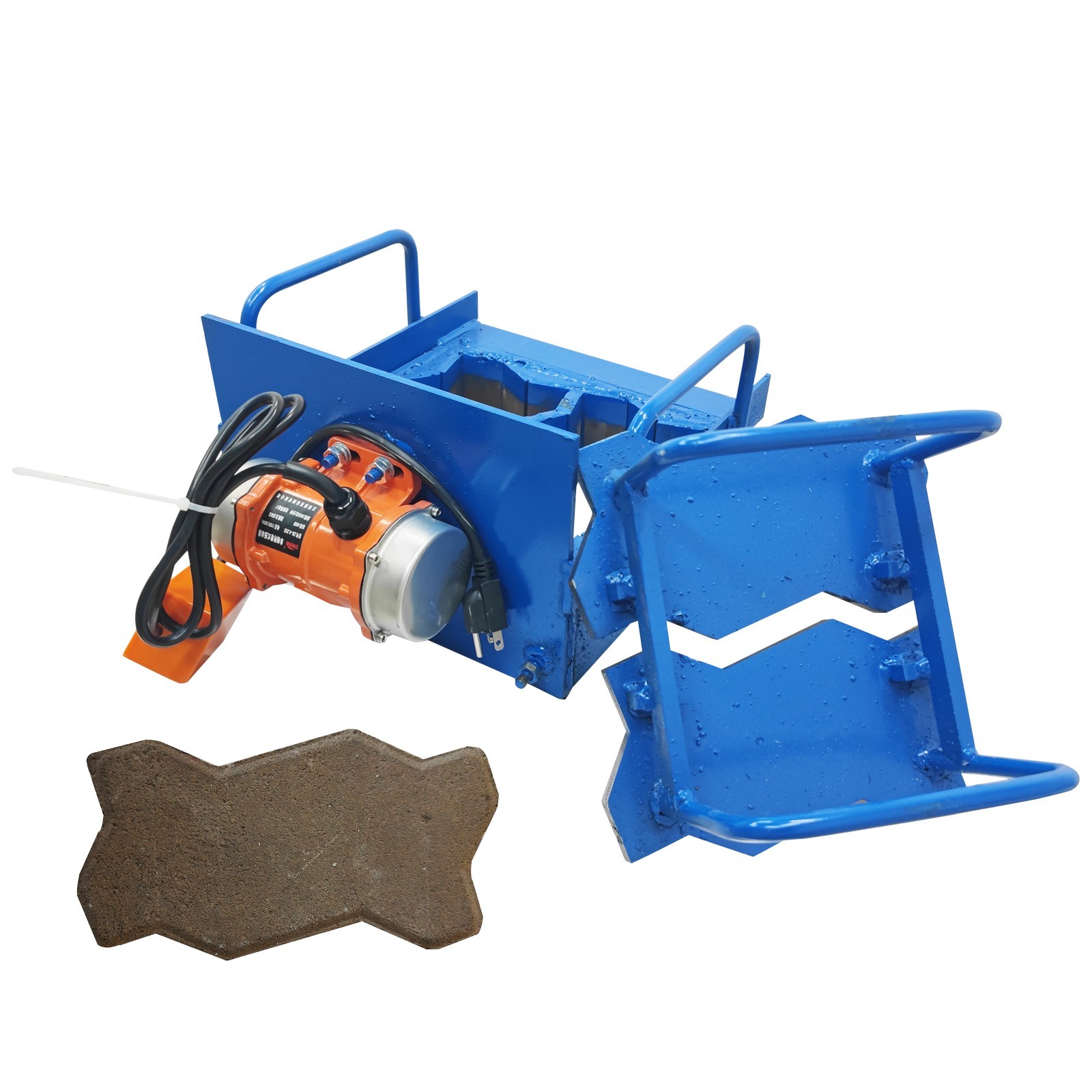 110V Manual Hollow Soil Block Brick Molding Machine Paving Brick Maker Two Holes