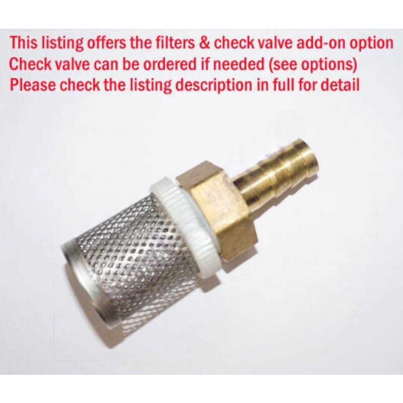 Pump Filter Mesh Strainer Hose Barb Fitting Impurity 6mm~10mm 1/4″ 5/16” 3/8”