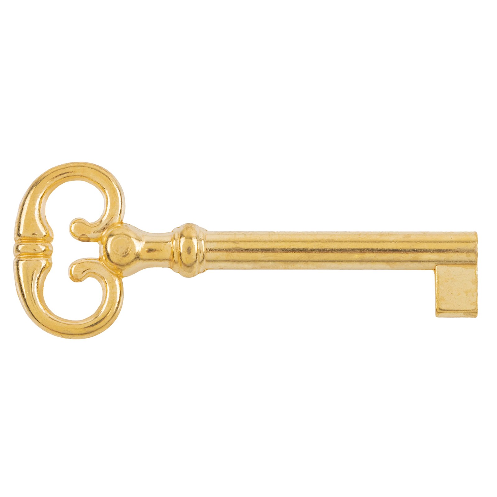 Brass Plated Skeleton Key for Cabinet, Grandfather Clock Doors, Dresser Drawe…