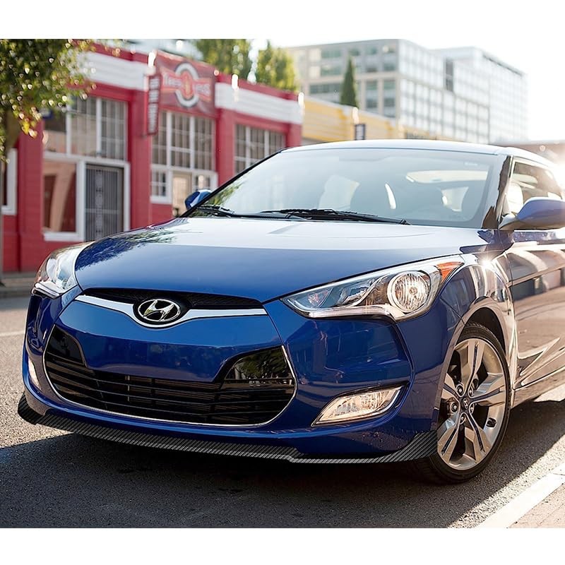 9pc Front Bumper Lip Side Skirt Kit for 2012-2017 Veloster Painted Carbon