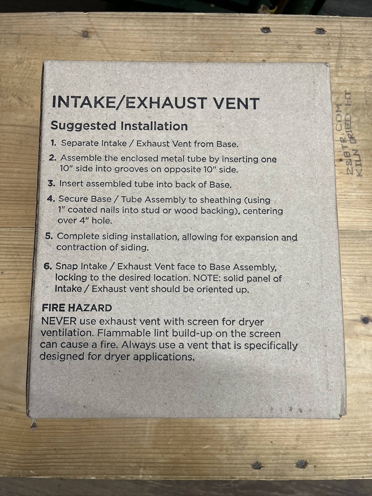 Mastic Home Exteriors Intake/Exhaust Vent