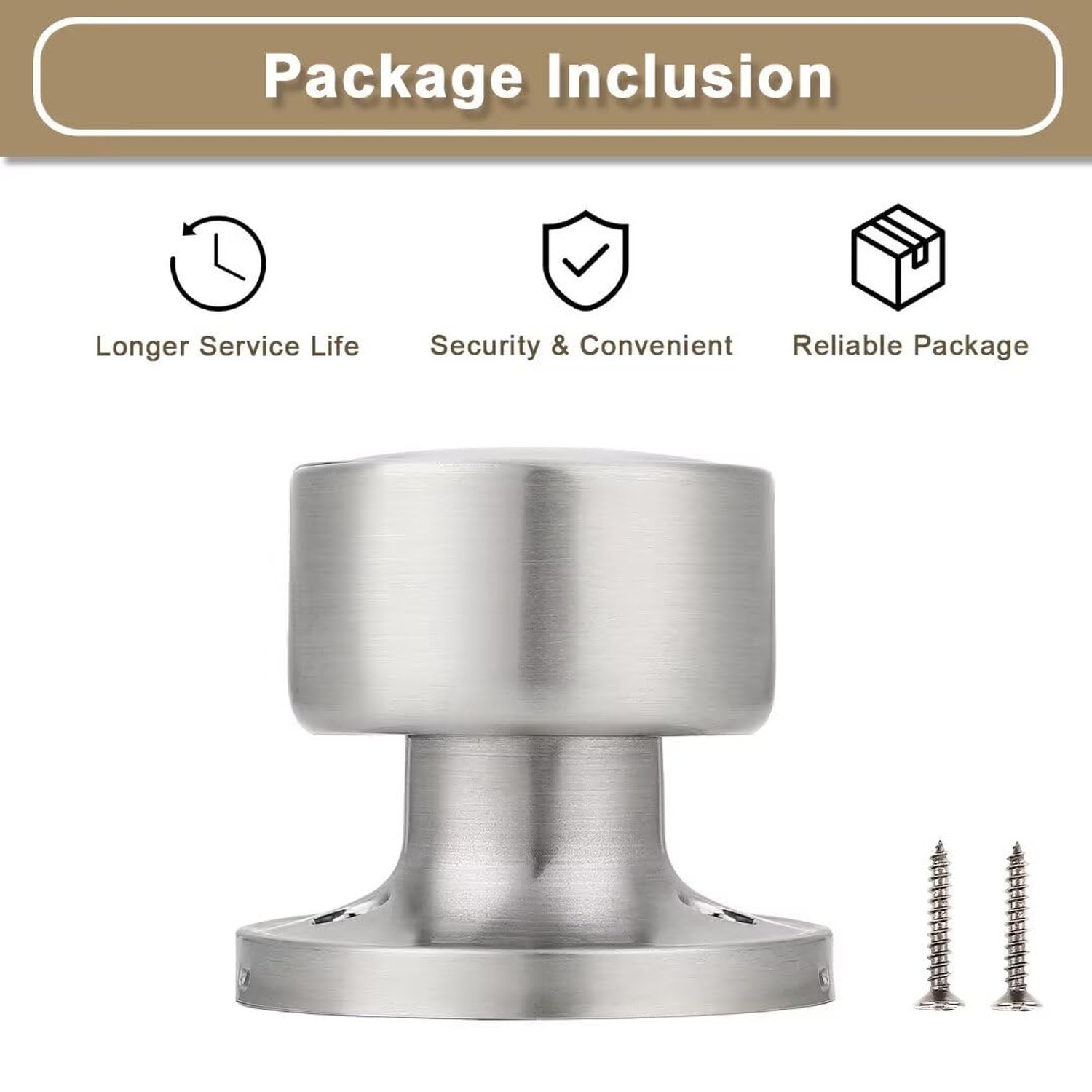 One Sided Dummy Door Knobs Interior for Bifold Doors 2 Pack, Modern Dummy Doo…