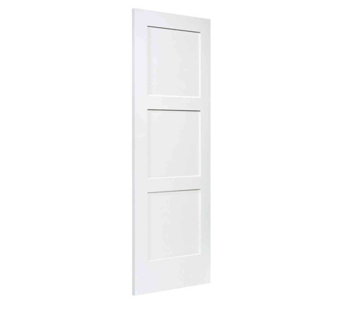 3 Flat Panel Equal Primed Mission Shaker Stile & Rail Solid Core Door Slabs 8ft