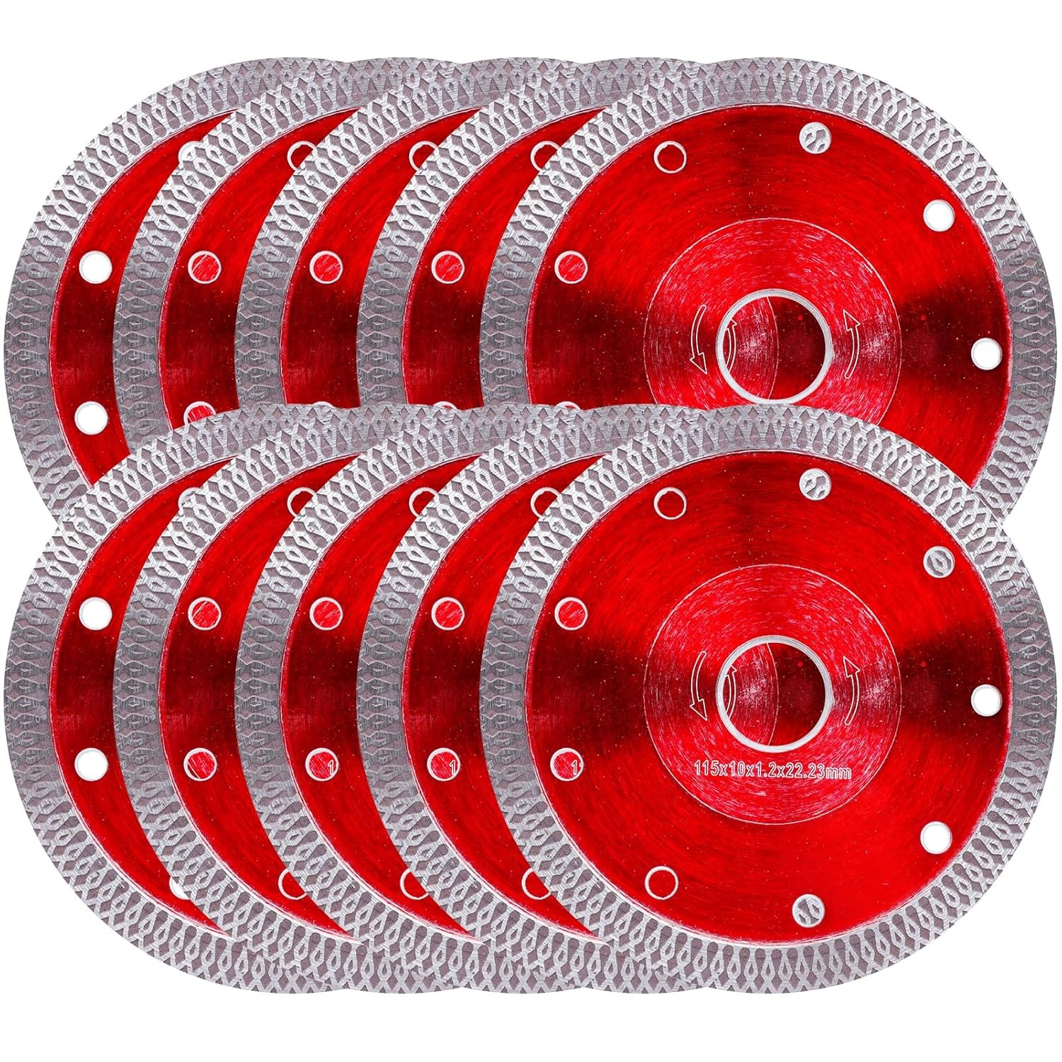 10Pcs Diamond Saw Blade 4.5in for Angle Grinder Tile