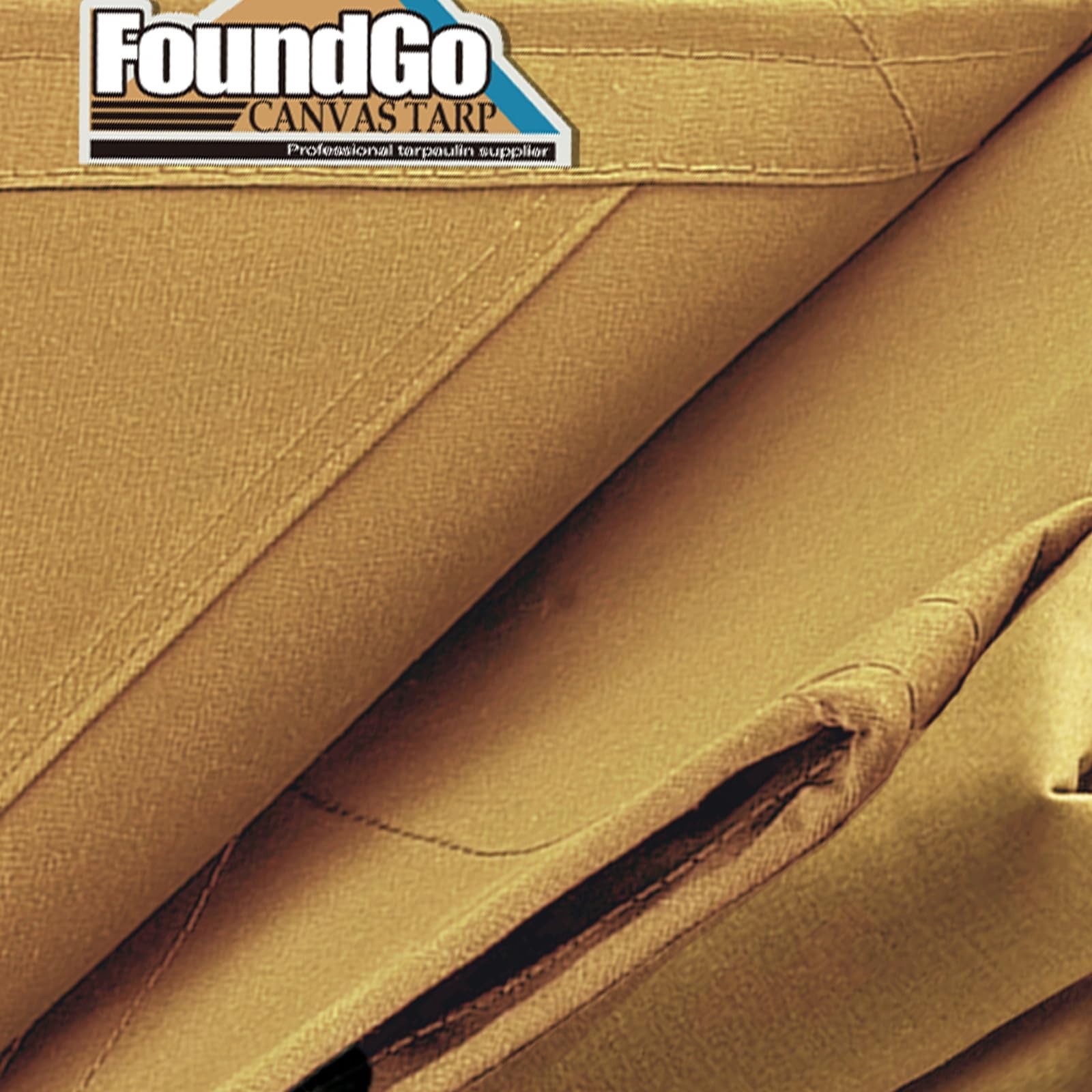 FoundGo 16x20ft Canvas Tarp 22 Mil Tarps 14 oz Canvas Tarpaulin Heavy Duty Cl…