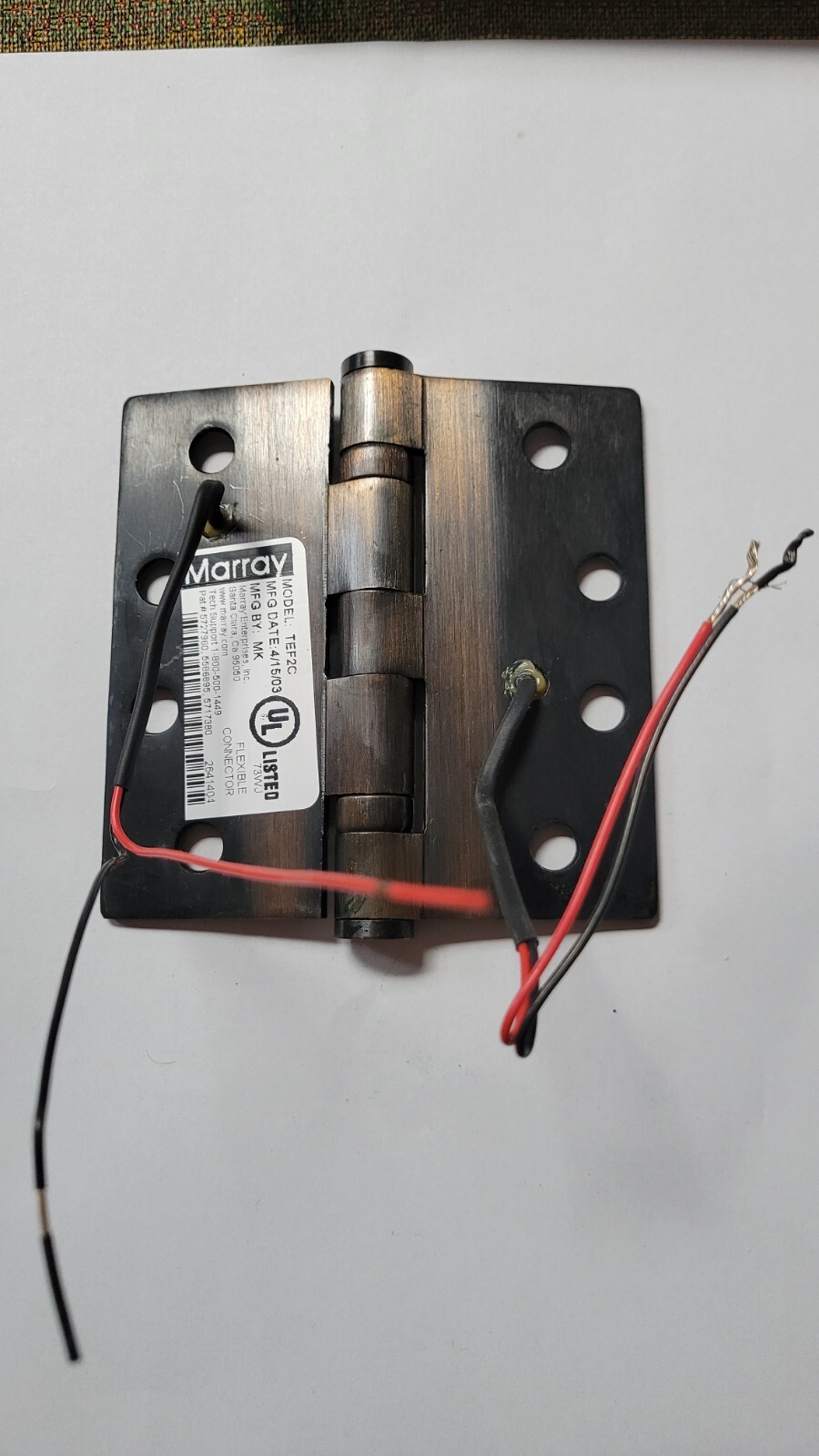 Electrified Hinge