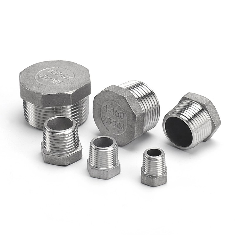 Stainless Steel 304 Pipe Fitting Hexagon Hollow Plug Male Thread 1/4″ to 2″