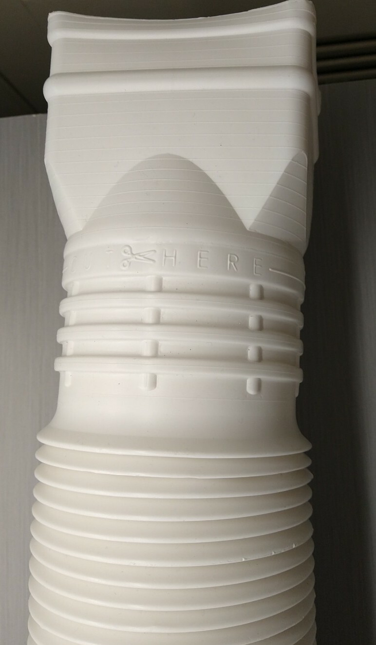 Amerimax Flex-A-Spout Downspout Extension 22 to 55 in L Gutter – White