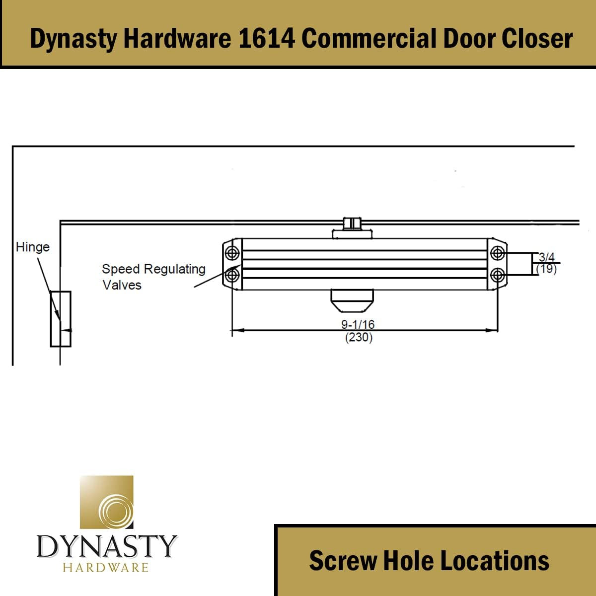 Door Closer, Grade 1 Heavy Duty Commercial Hydraulic Closer, Self-Closing, Adjus