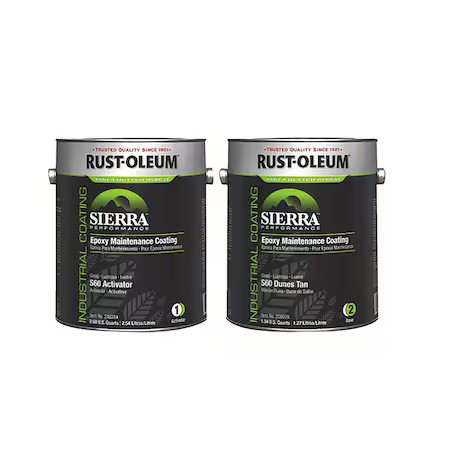 Rust-Oleum 251212 1 Gal Floor Coating Kit, Gloss Finish, Gray, Water Base