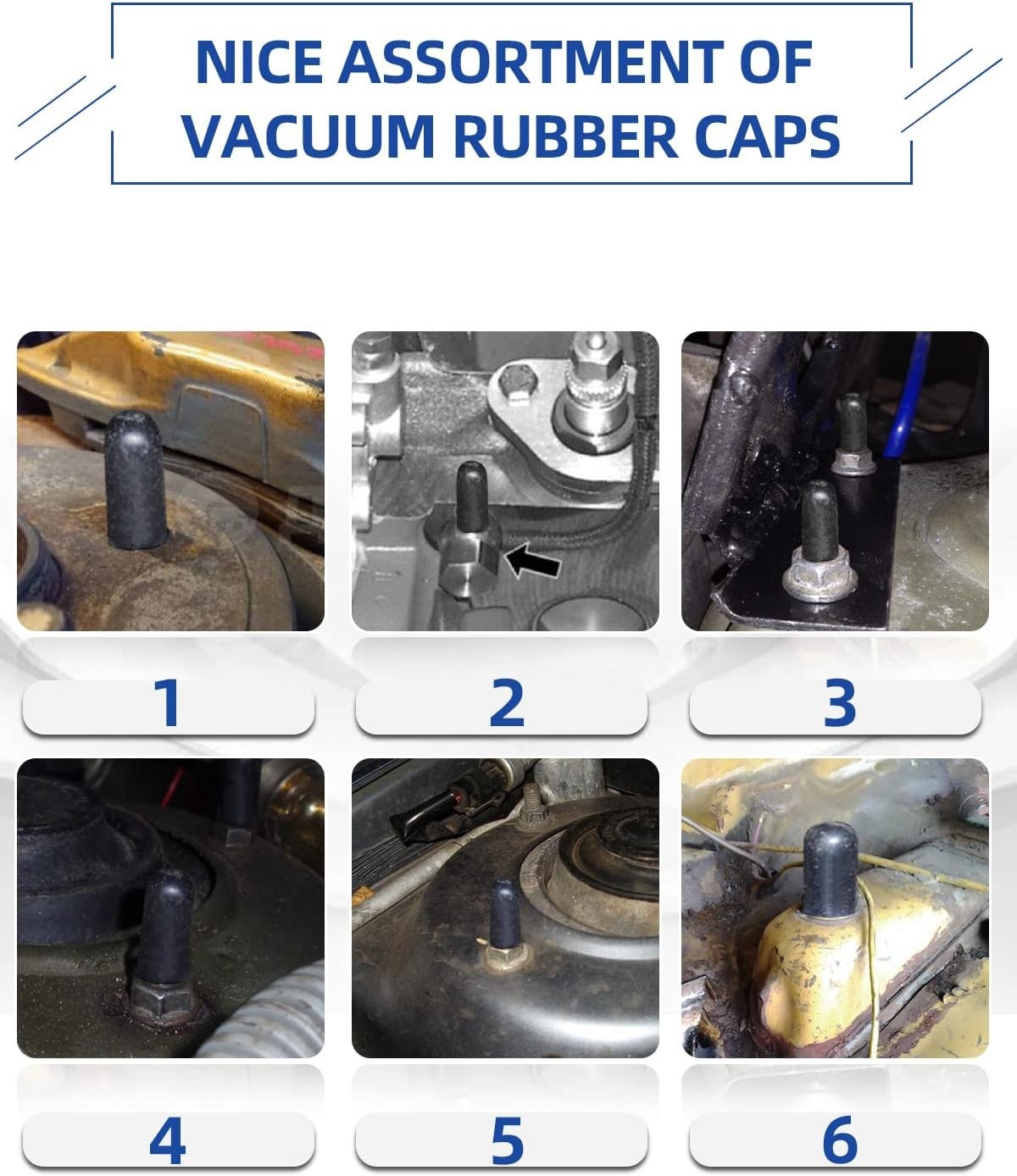 Easily 102PCS Rubber Vacuum Caps Kit Assorted Hose End Plugs Carburetor Manifold