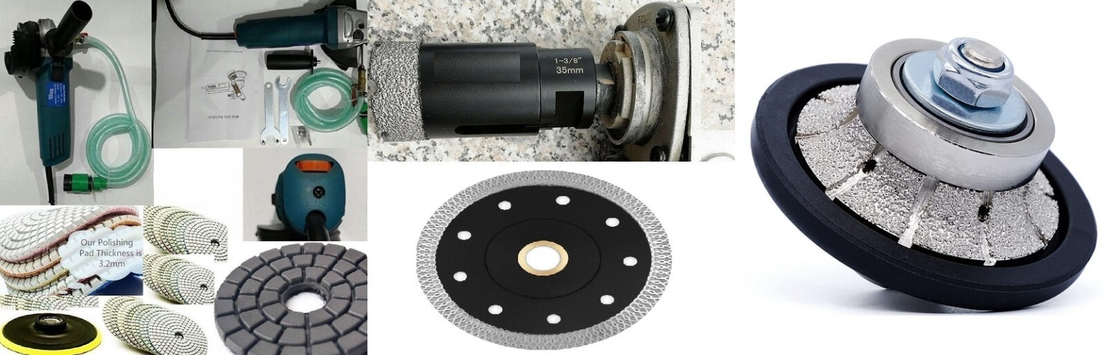 48 Granite Marble Buffer Core Bit wet polisher 3/4″ bullnose stone ceramic blade