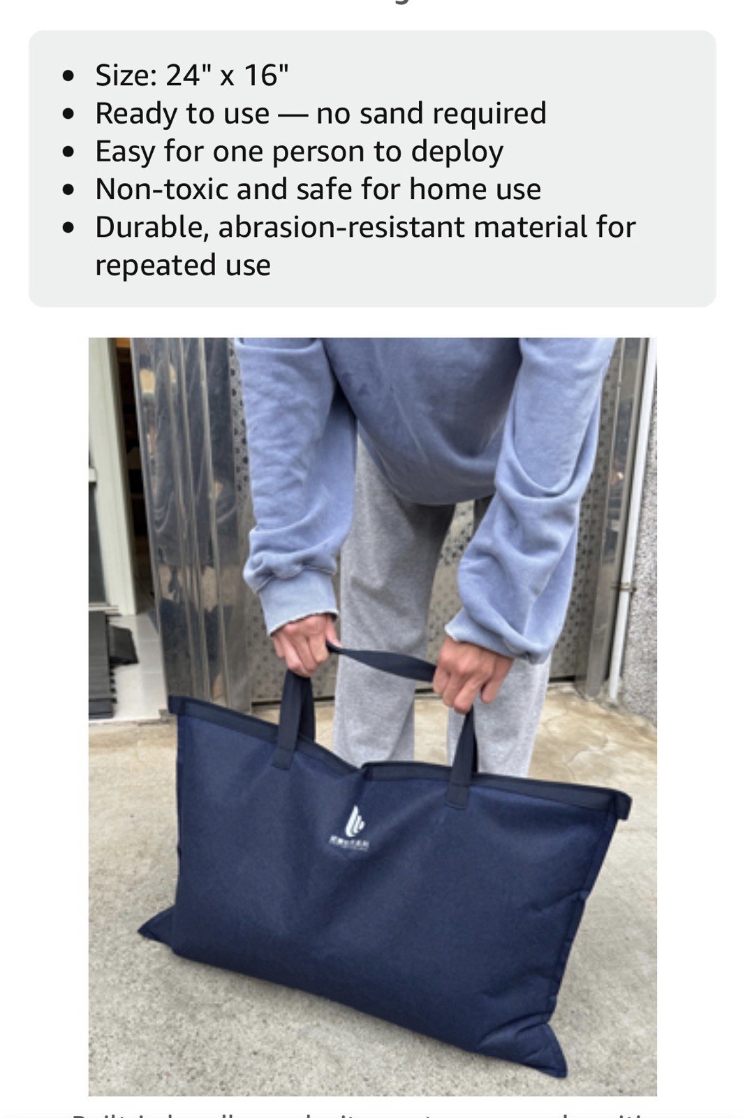 Weightless Sandbags 10 Pack 24×16’’ H2O Activated EZ Store EZ Carry 40lb XPanded