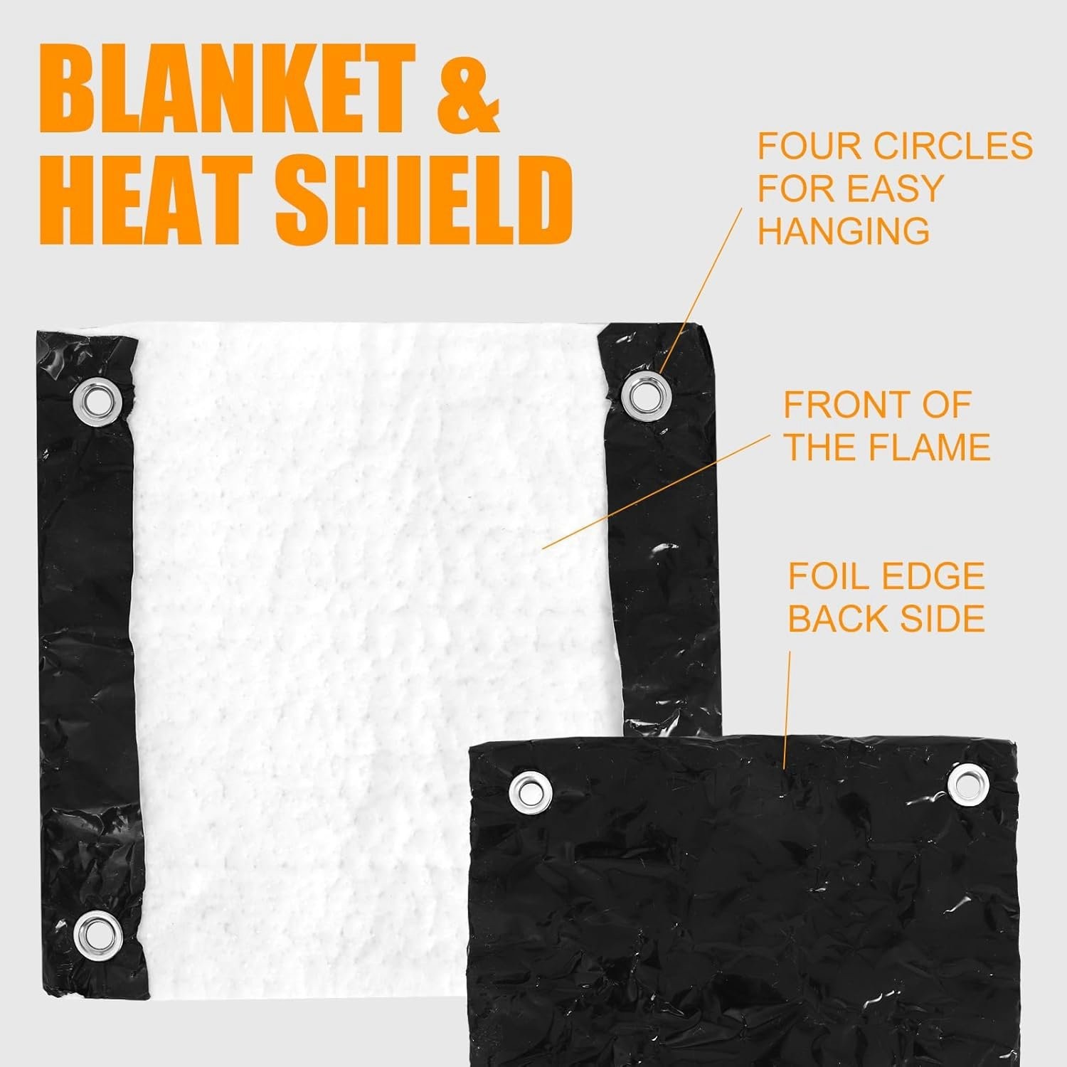 12″ x 12″ Heat and Flame Shield Heat Shield Sheet for Welding Protection Grommet