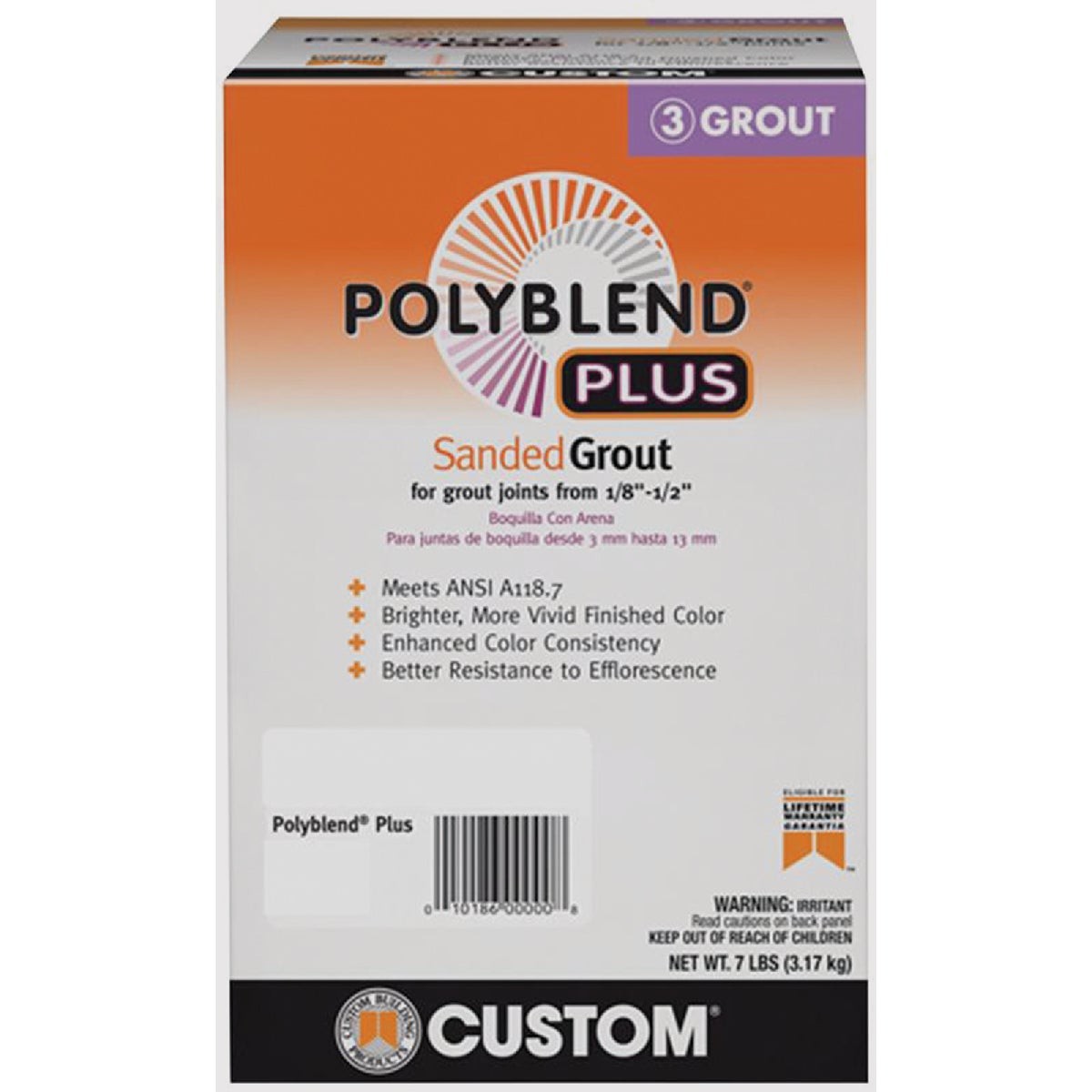 Custom Building Products PolyBlend PLUS 7 Lb. Haystack Sanded Tile Grout Custom