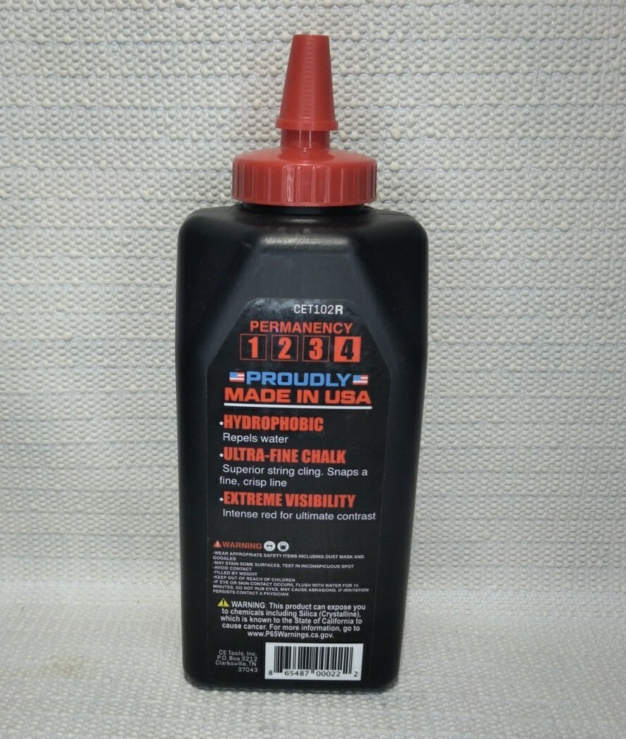 CE Tools Baboon Butt Red Extreme Visibility Marking Chalk – Red 10 oz