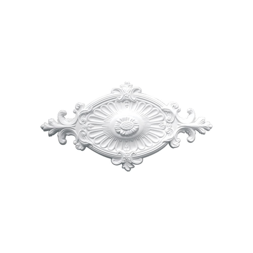 Outwater 23-3/4″ x 12-1/4″ x 1-3/4″ Leaf Polyurethane Ceiling Medallion (1 Pack)