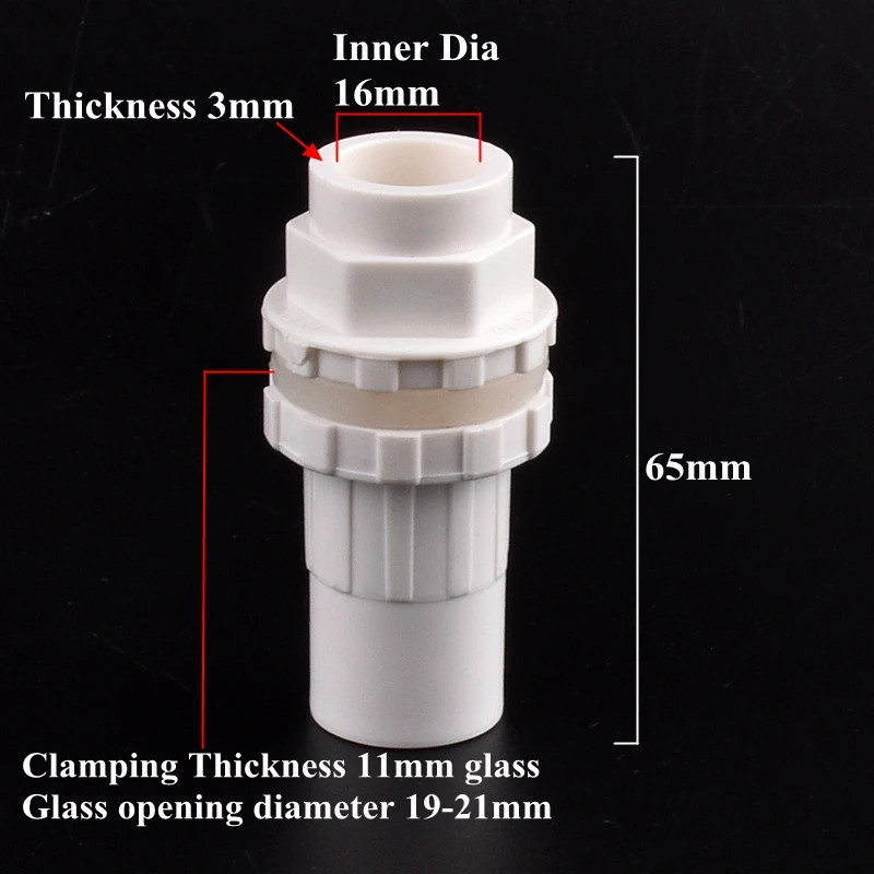 1~5Pcs White 16Mm Pipe Fittings Connector Garden Irrigation Direct Tee Elbow Uni