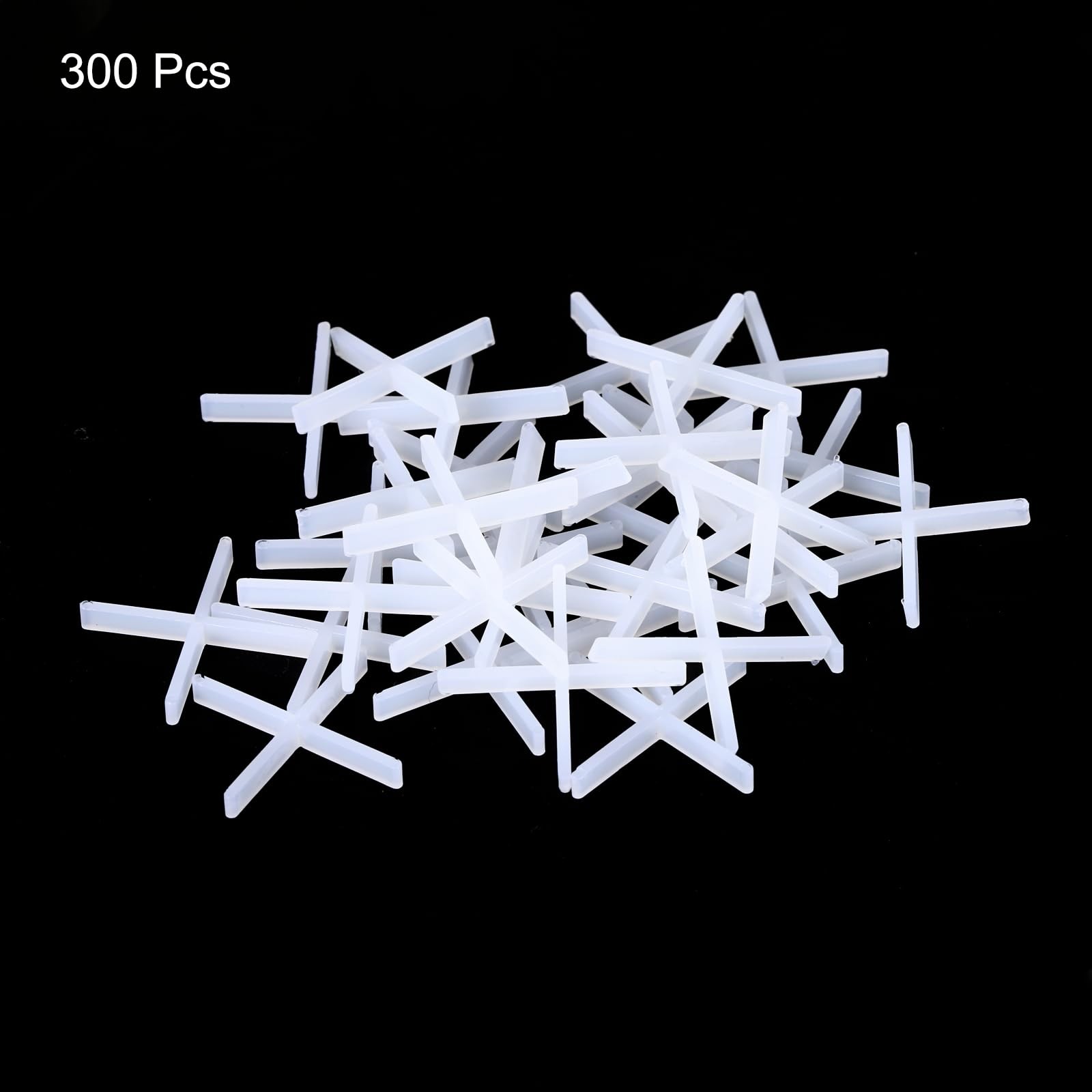 uxcell 300Pcs Tile Spacers 1mm 3/64″ Wall Floor Plastic 3/64″, White