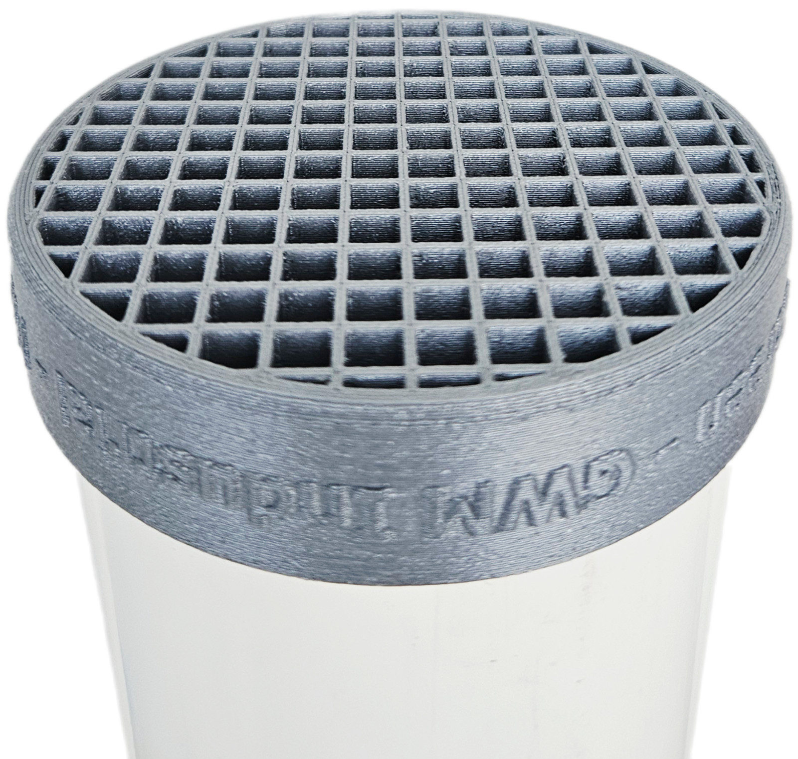 Grey 1/2″ PVC Pipe Cap with Integral Screen for Socket Fit on 0.84″ OD Pipe