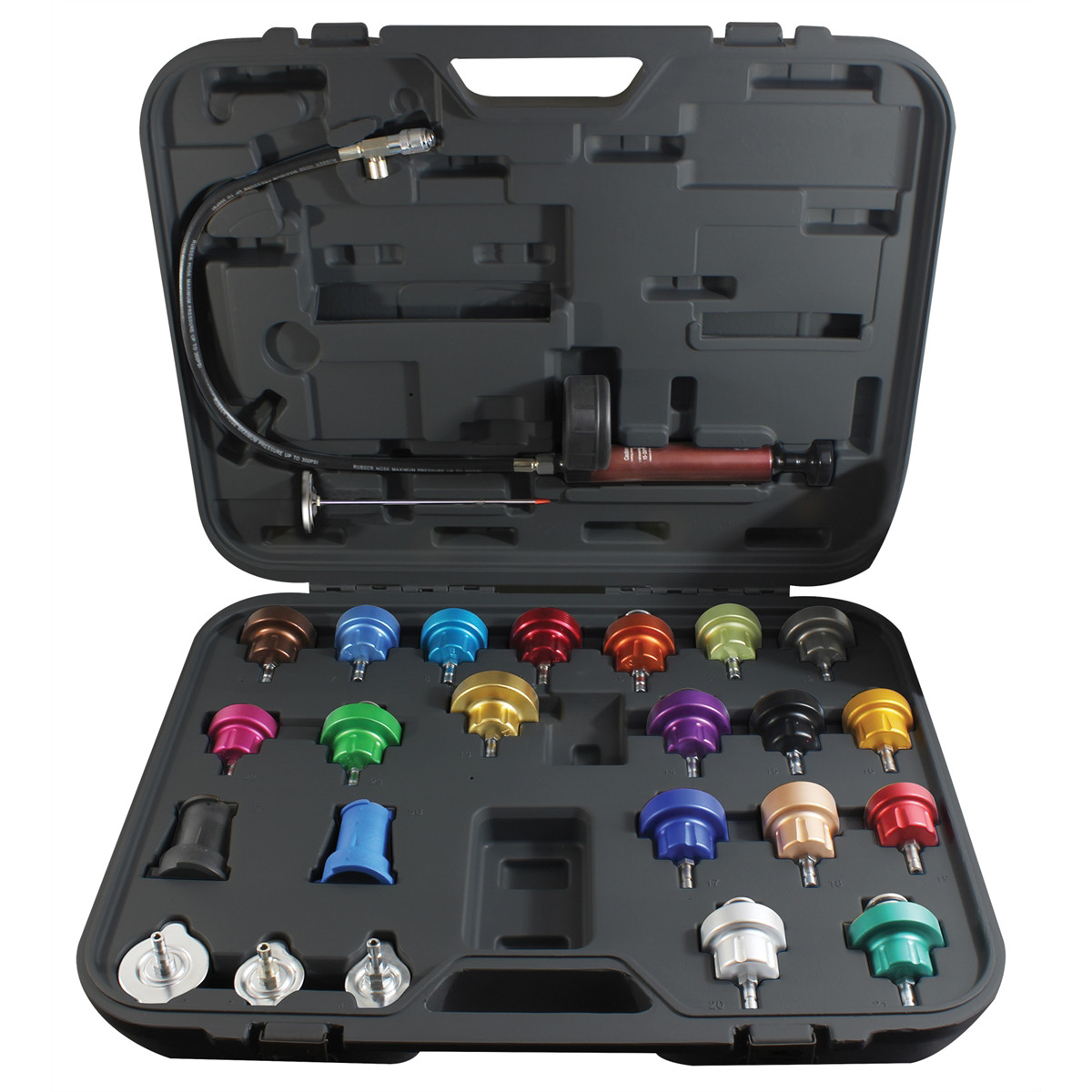 Mastercool 25 pc cooling system pressure test kit 43302