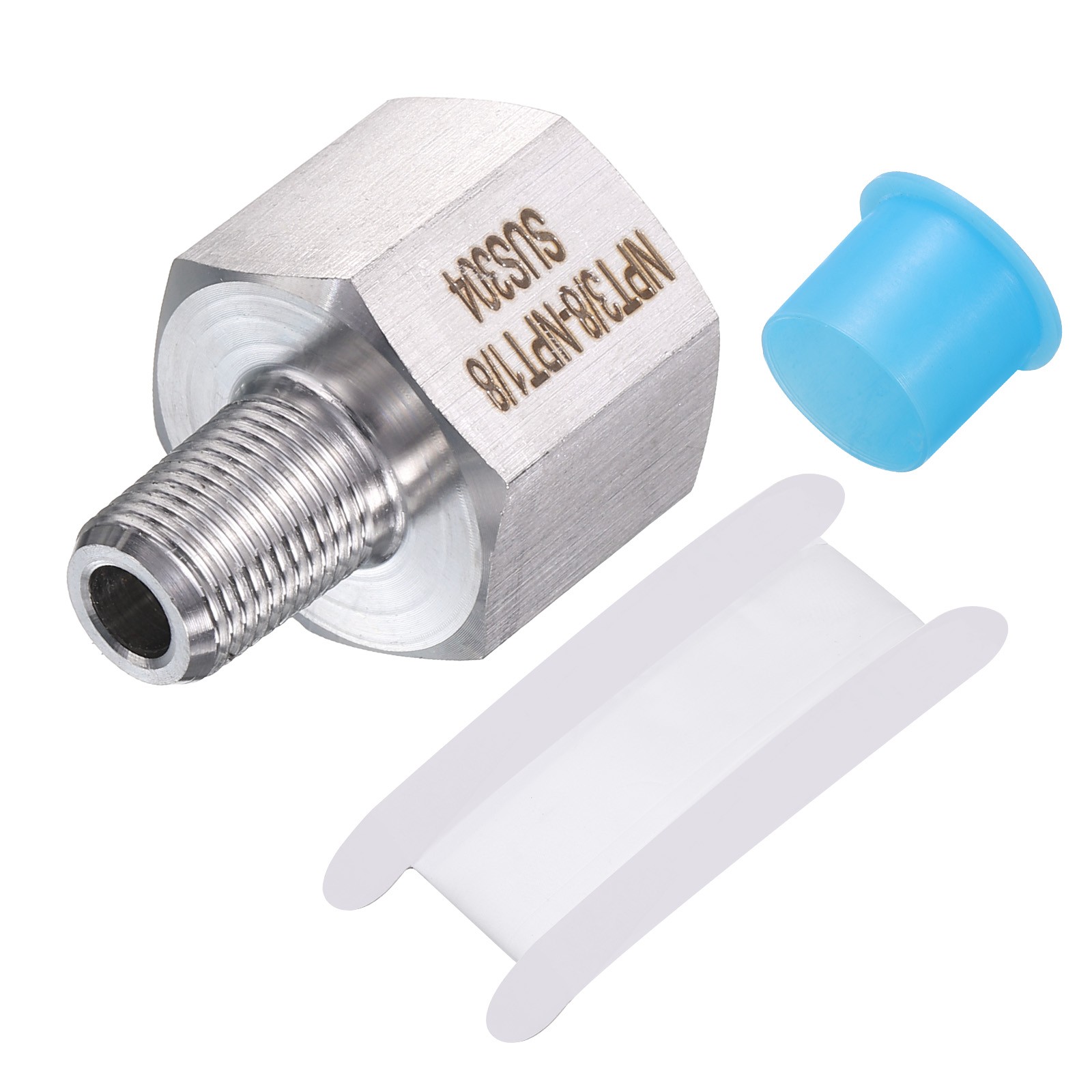 304 Stainless Steel Pipe Fitting Adapter, 3/8″ NPT Female to 1/8″ NPT Male, 1PCS
