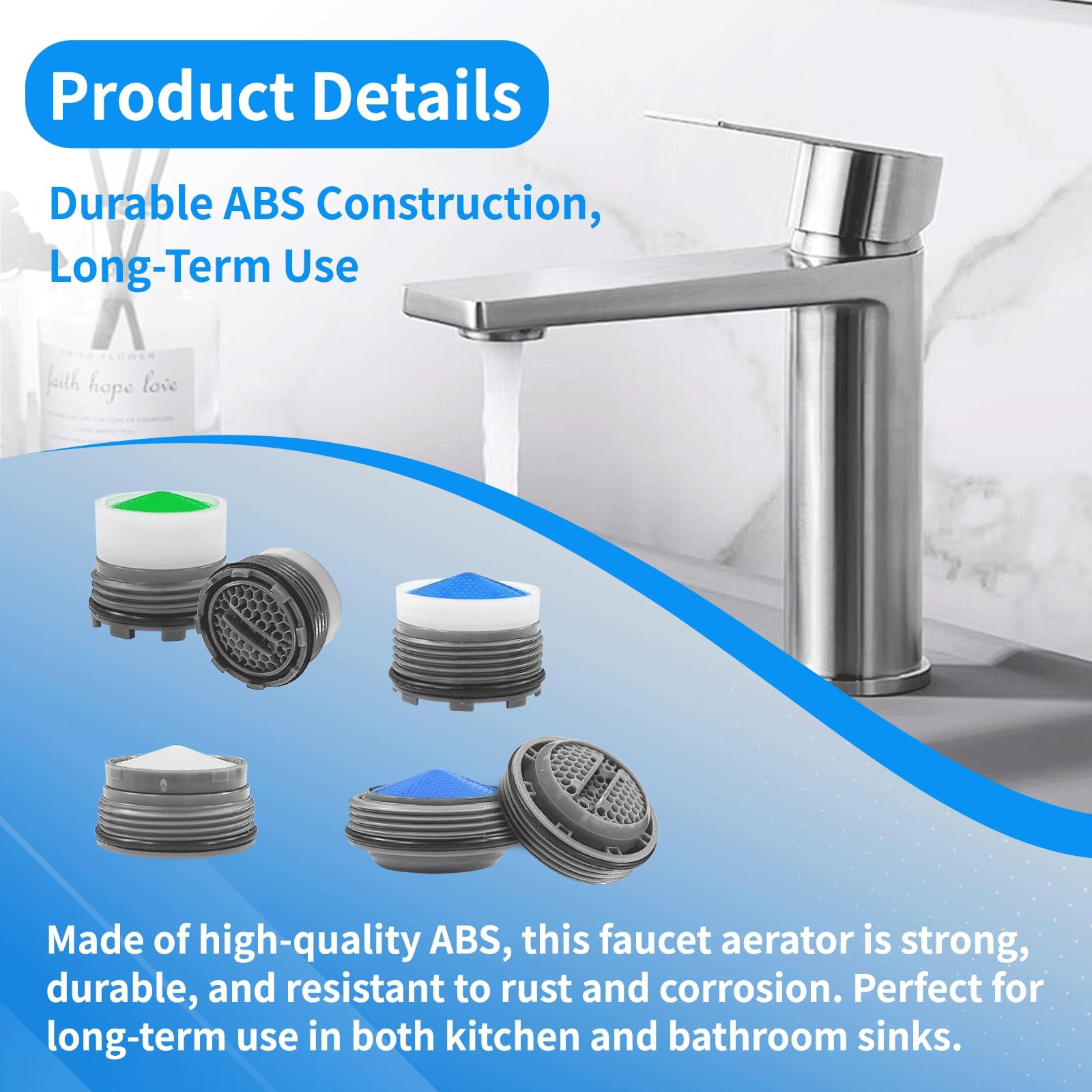BBLFU 36Pcs Faucet Aerator Kit with 5 Sizes Key Removal Tools,…