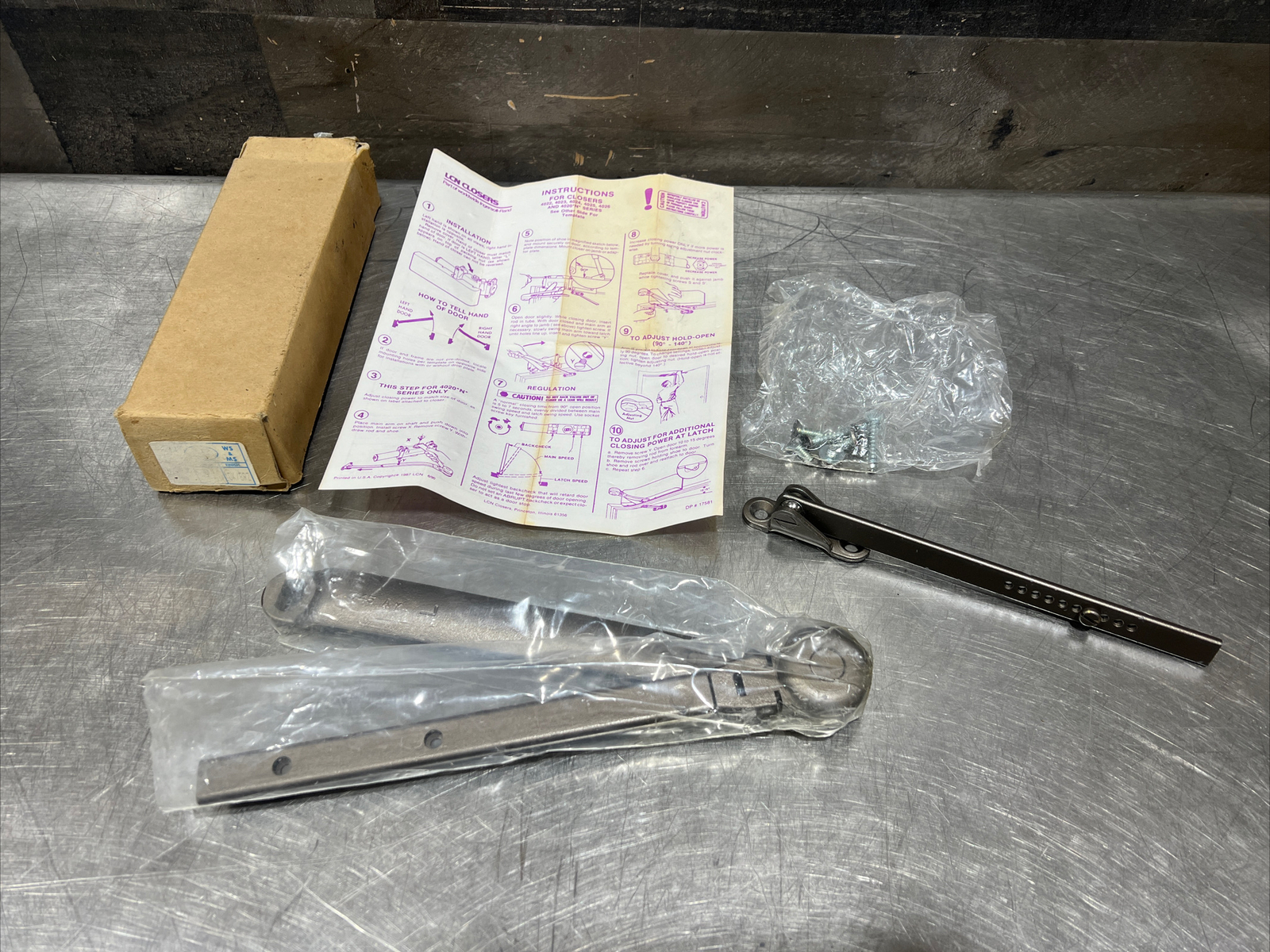 LCN Door Closer For 4020 Series. Nos Surplus. VTG 1987. See Pictures For Details