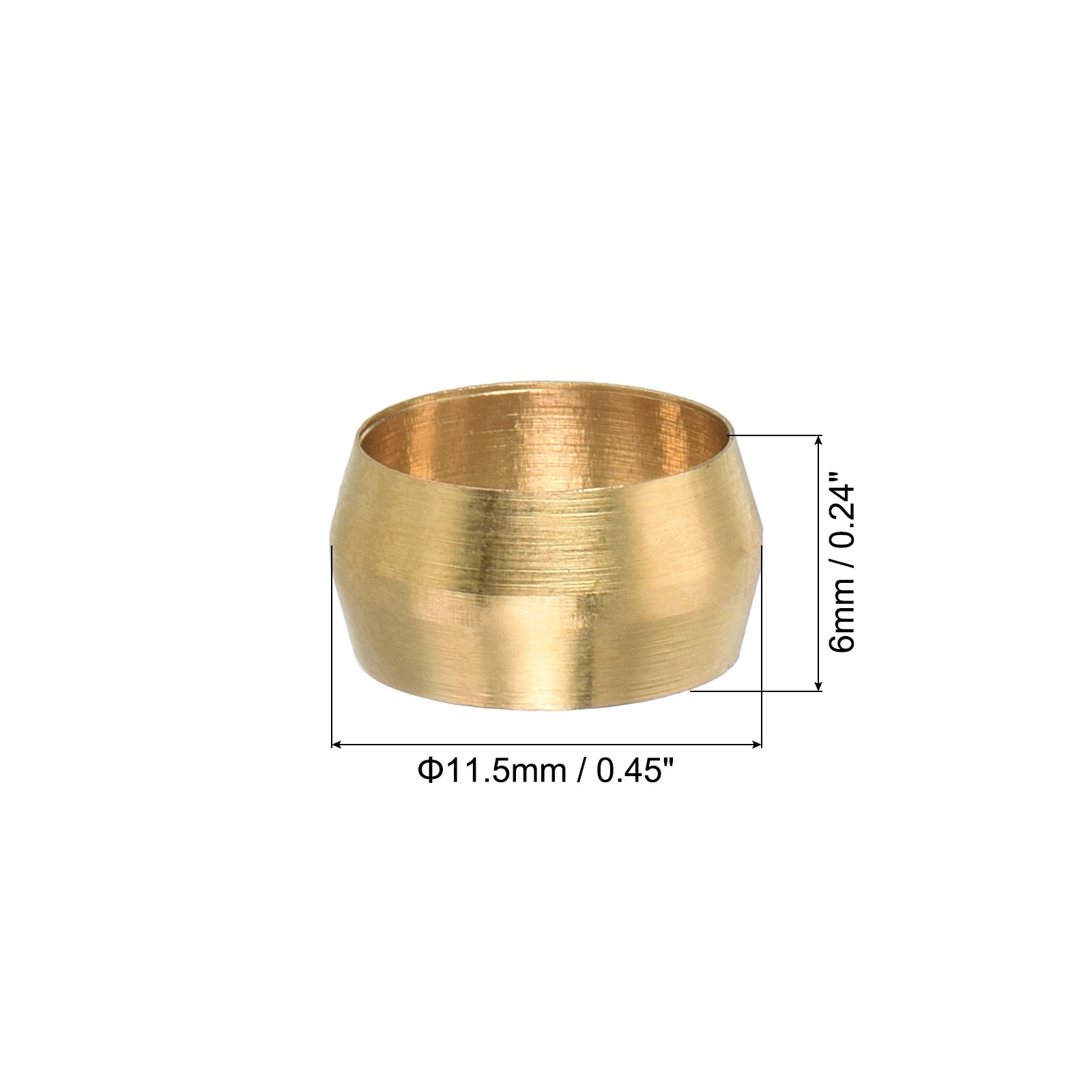 10pcs 3/8″ ID Tube Sleeve Ferrules Brass Compression Fitting Assortment Kit