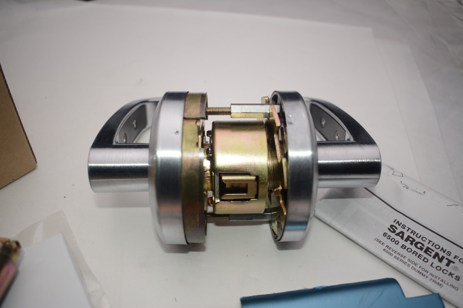 SARGENT 28 65G37 Satin Chrome Cylindrical Lock 6500 Classroom Lever Door Lock