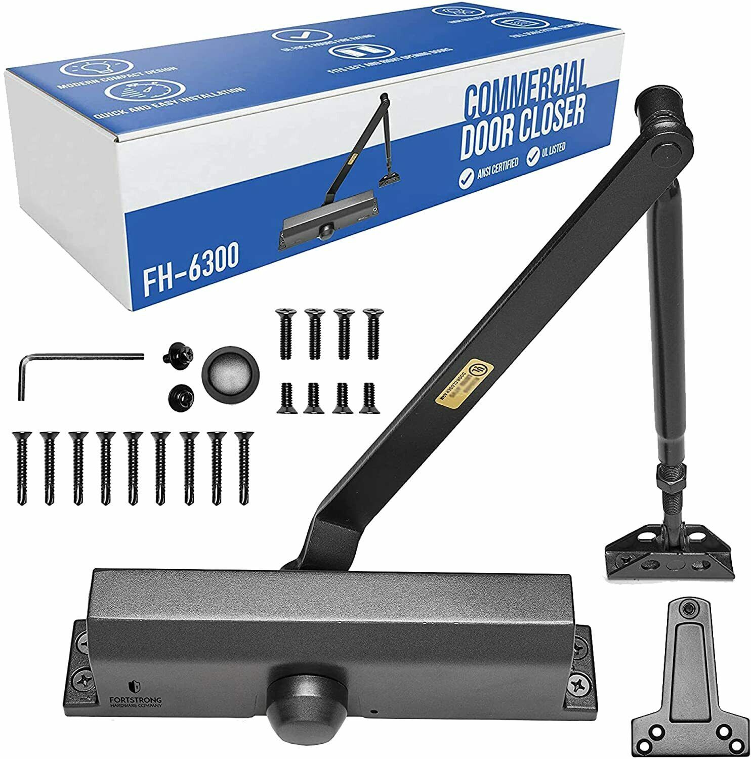 Door Closer Lightweight Commercial Door Closer FS-6300B Size 4 w/Fitting