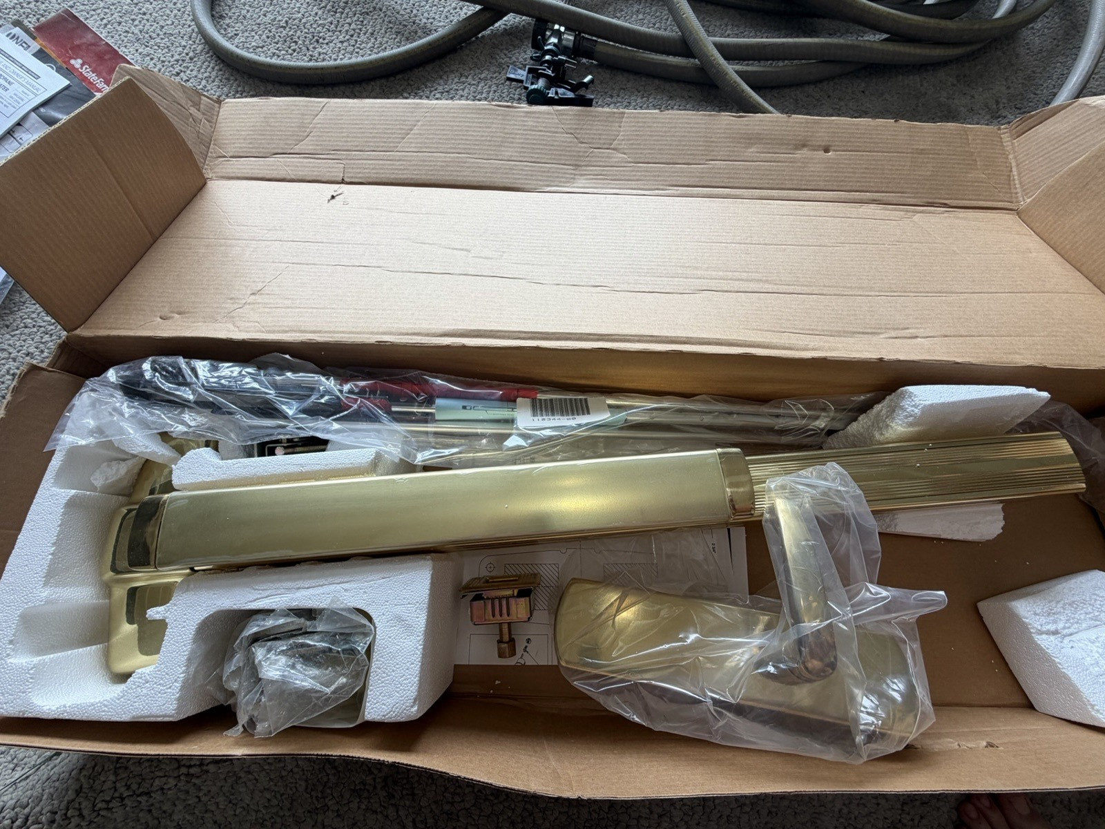Von Duprin 9947L Exit Device 9947L-BE-F US3 Gold 3ft Right-Handed Strike