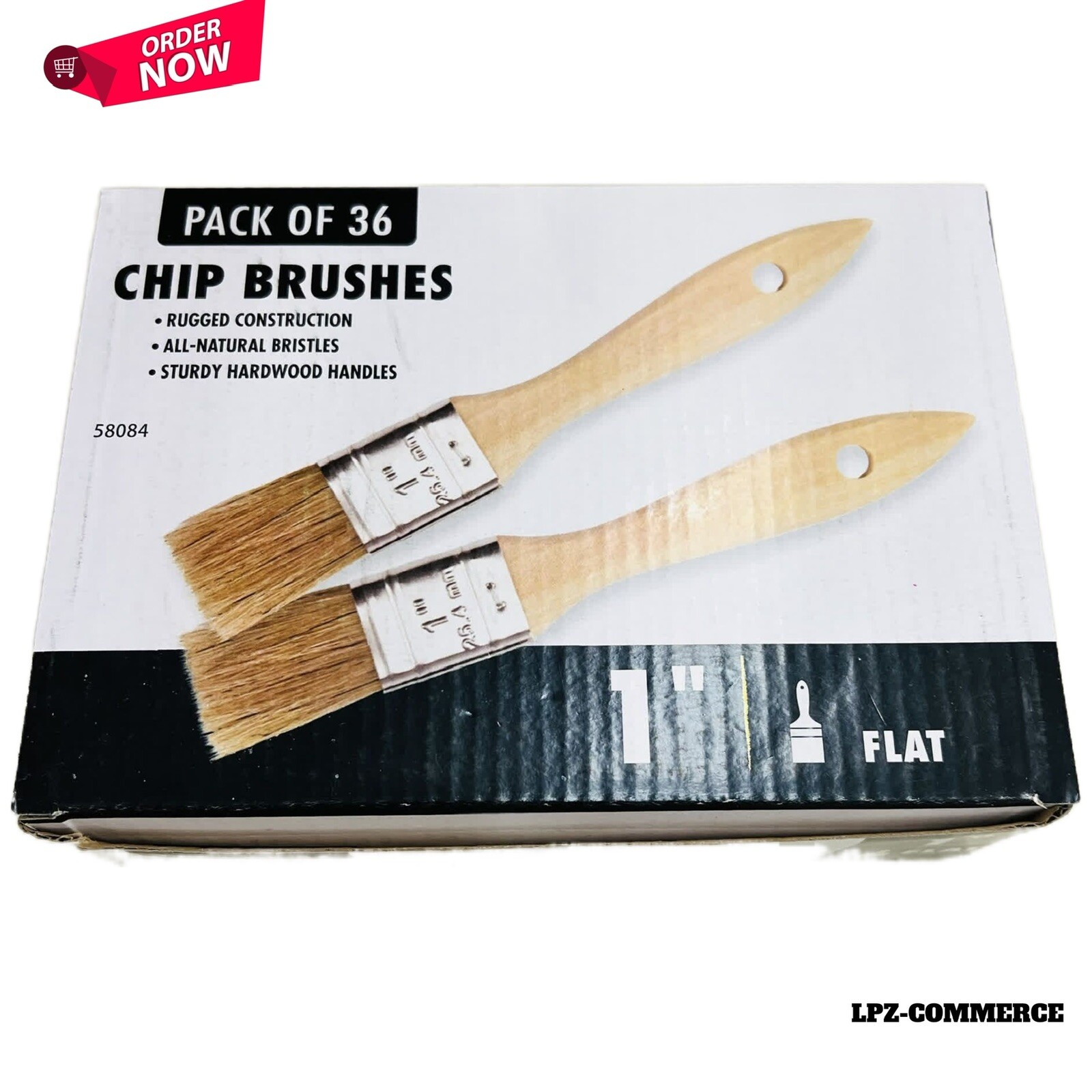 36 Pk- 1 inch Chip Paint Brushes for Paint. US SELLER 🇺🇸‼️