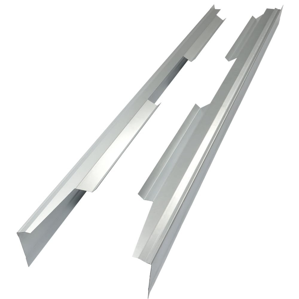 Fits Rocker Panels-1 Pair-Left & Right Sides (Silver, Steel)