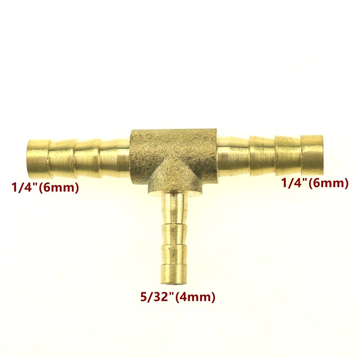 Brass Reducing T Tee Hose Barb Union Leakproof Fluid Gas Fitting Multiple Sizes