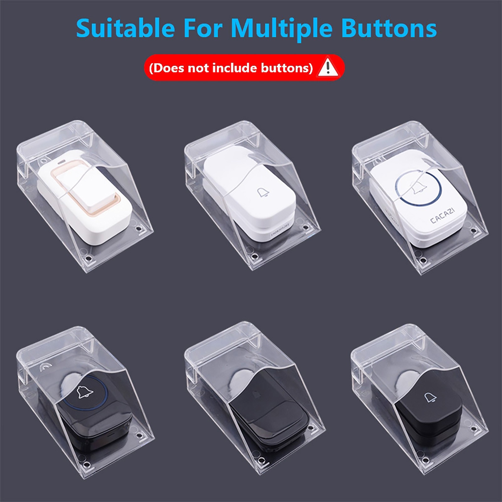 Durable Doorbell Button Waterproof Cover Transparent Shell Tool Part Accessories