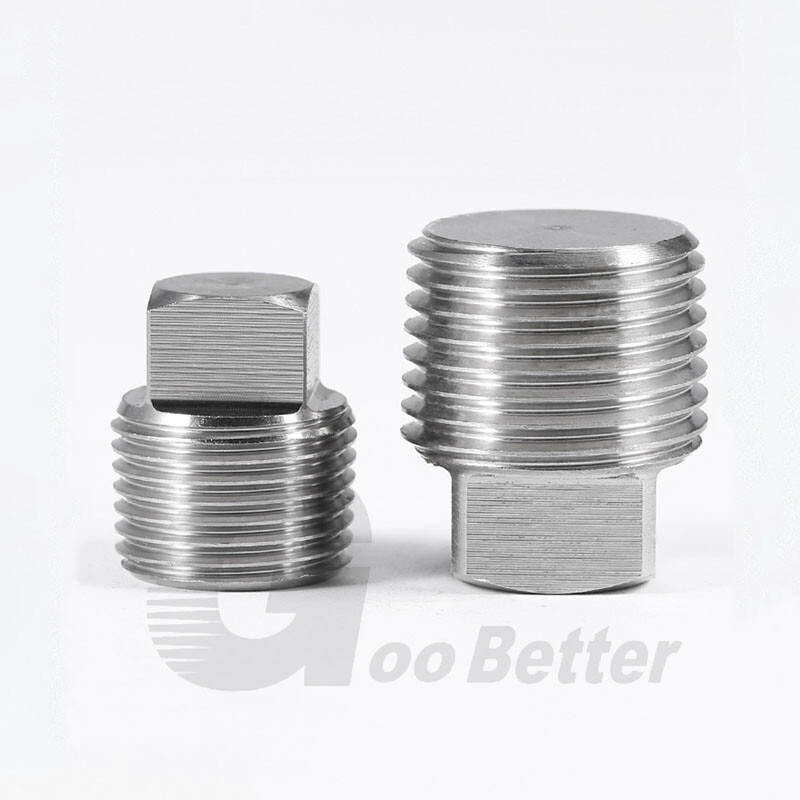 A2 Stainless Steel Male Plug Pipe Fittings Blanking Hex / Flange / Square Head