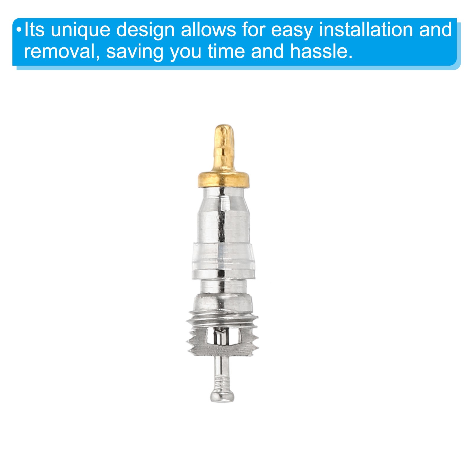 50 Pcs Air Conditioning Valve Core with Seal Valve Stem Cores for HVAC AC System
