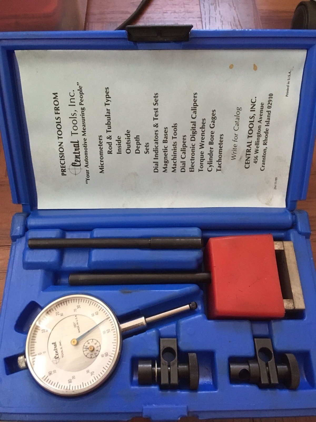 06410-00 Central Tools DIAL INDICATOR SET 1 MAG LONG RANGE