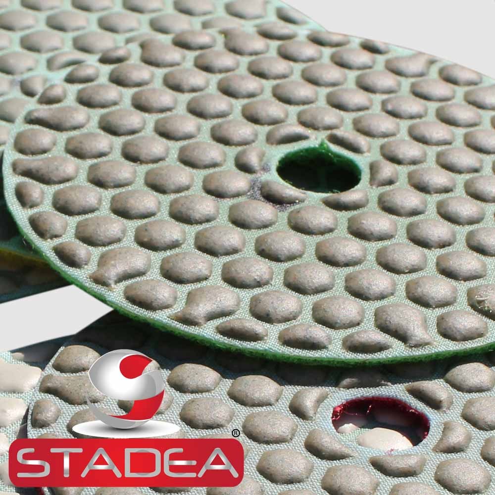 STADEA 4″ Diamond Dry Concrete Stone Marble Granite Polishing Pads 8+1 Set Kit