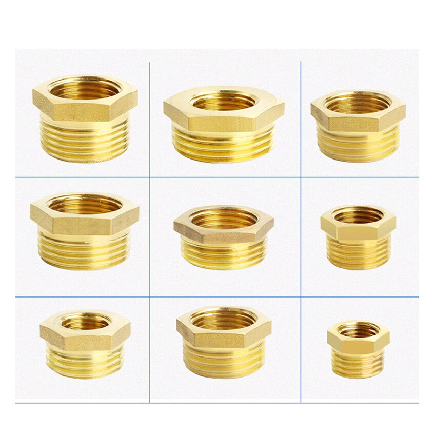 Brass Bsp Reducing Hexagon Bush Male To Female Adaptor Adaptors Plug M5 1/8~3/4″
