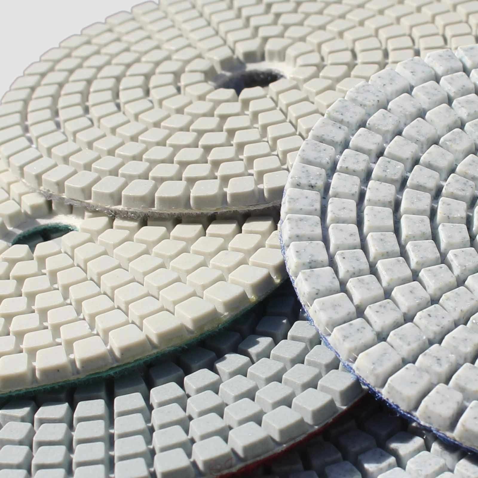 6″ DIAMOND POLISHING PAD 9 PCS Granite Concrete Sander Glass Marble Floor Polish