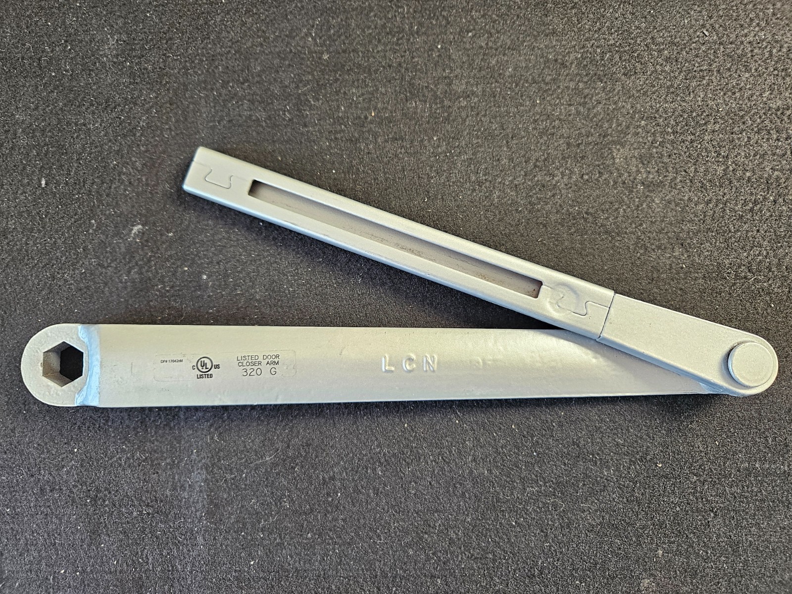 LCN Door Closer Arm 320G Aluminum Finish Hex Mount 4040 Series, etc