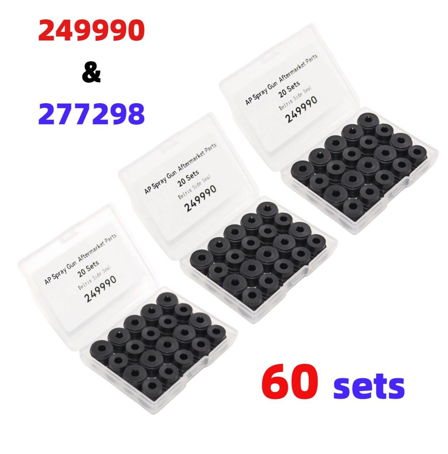249990 Aftermarket No. of Side Seals Per Kit 60 277298 for Fusio AP Spray Gun