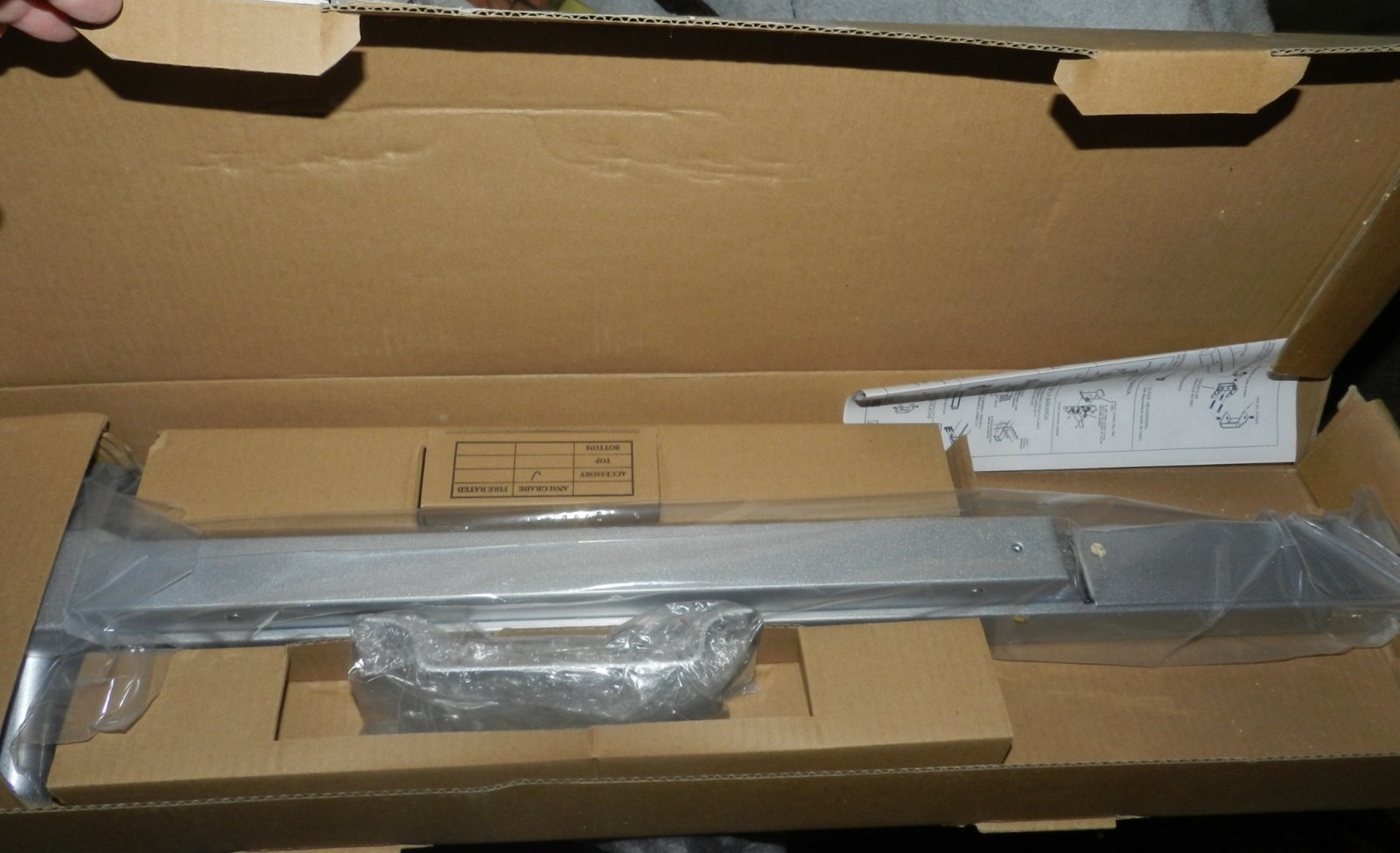 Lockable Rim Exit Device Tell Manufacturing 8300B 36″ Aluminum Stainless Steel