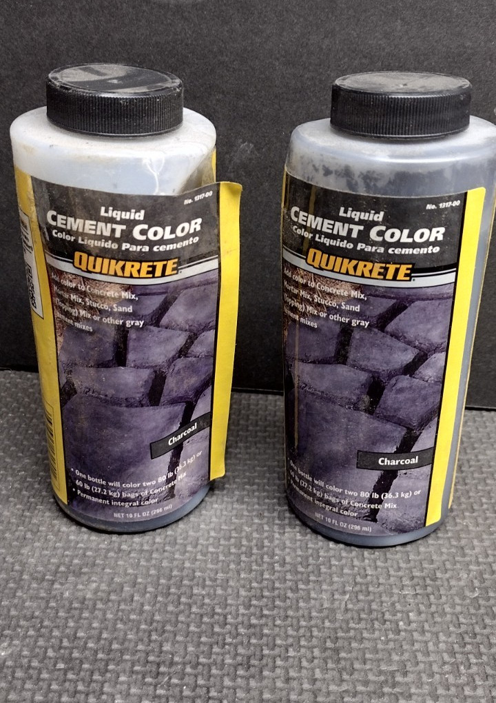 2 PACK QUIKRETE 1317-00 LIQUID CEMENT COLOR 10oz CHARCOAL NEW FREE SHIPPING