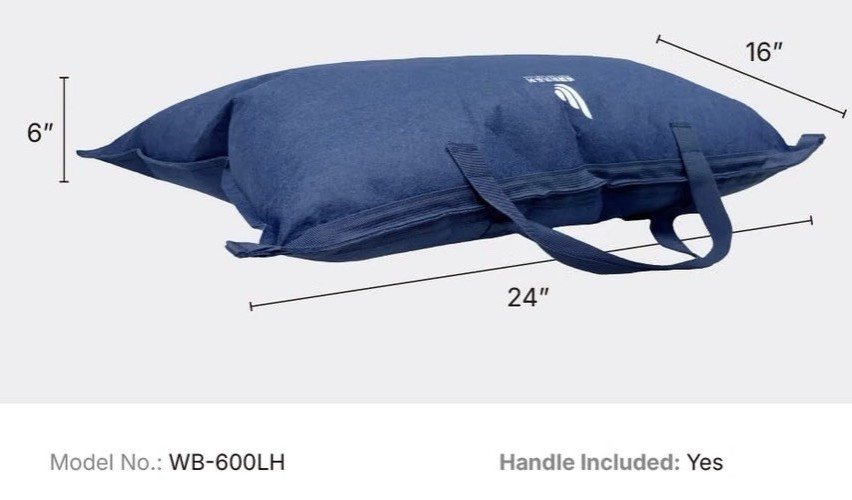 Weightless Sandbags 10 Pack 24×16’’ H2O Activated EZ Store EZ Carry 40lb XPanded