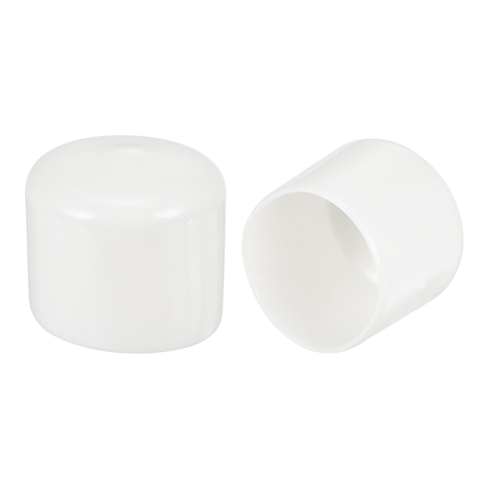 8Pcs White 37mm Rubber End Caps Round Vinyl Plug Insert Rubber Flexible